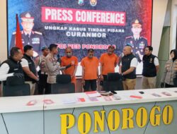 Tiga Komplotan Curanmor Dibekuk, Polres Ponorogo Ungkap Modus Mengamen