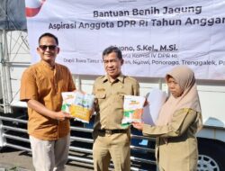 Dukung Swasembada Pangan, Riyono Caping Salurkan Ribuan Benih Gratis untuk Petani Magetan