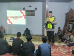 Polsek Bersama KUA Sukorejo Sosialisasikan Bahaya Narkoba kepada Karang Taruna