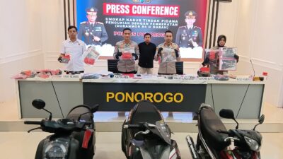 Polres Ponorogo Tangkap Pasutri dalam Kasus Pencurian Motor