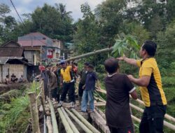 Akses Dua Desa di Ngebel Kembali Normal Usai Perbaikan Jembatan oleh Polres Ponorogo