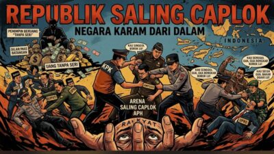 Republik Saling Caplok, Ketika Hukum Jadi Alat Sandera dan Pejabat Beruang Tanpa Seri ​