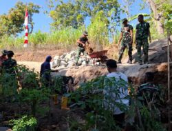 Sistem Santing-Santingan Percepat Pembangunan Pondasi Talud TMMD
