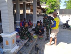 Secangkir Kopi Hangat Pererat Kebersamaan Satgas TMMD dan Warga Bulu Lor