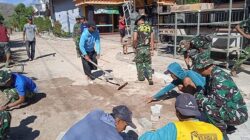 Danki Satgas TMMD 129 Turun Langsung Memotivasi Pengerjaan Sasaran Fisik