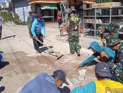 Danki Satgas TMMD 129 Turun Langsung Memotivasi Pengerjaan Sasaran Fisik