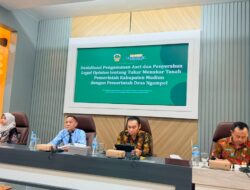 Kepala Kantor Pertanahan Kabupaten Madiun Hadiri Sosialisasi Pengamanan Aset dan Penyerahan Legal Opinion Tukar Menukar Tanah