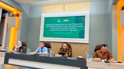 Kepala Kantor Pertanahan Kabupaten Madiun Hadiri Sosialisasi Pengamanan Aset dan Penyerahan Legal Opinion Tukar Menukar Tanah