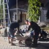 Babinsa Bulu Lor Temani Satgas TMMD Kerja Hingga Larut Malam