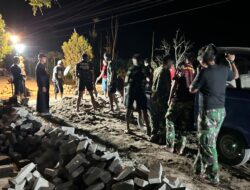 Kamituwo Ngipik Jadi Penggerak Semangat Warga Sukseskan Pemasangan Paving TMMD 129
