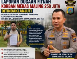 Laporannya Diproses! Kapolrestabes Medan Kombes Pol Dr Jean Calvin Simanjutak Dapatkan Apresiasi Dari Korban Pencurian Yang Dituduh Meras Maling 250 Juta