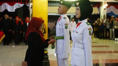 72 Paskibraka Magetan Dikukuhkan Jelang Upacara 17 Agustus