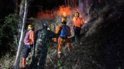 Babinsa dan Warga Padamkan Kebakaran Hutan di Dua Desa Ponorogo