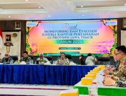 Kepala Kantor Pertanahan Kabupaten Madiun Ikuti Monitoring dan Evaluasi Kinerja serta Sosialisasi SEB Menteri ATR/BPN dan Menteri Dalam Negeri