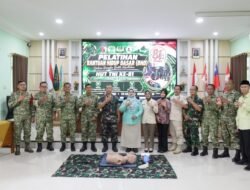 Jelang HUT ke-81 TNI, Kodim 0802 Ponorogo Latih Siswa MAN 2 Ponorogo Bantuan Hidup Dasar