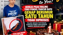 Setahun Berkas Pisau Pelaku Pencurian Toko Ponsel di Pancur Batu Mandek di Polsek Medan Tuntungan