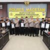 Jaga Kamtibmas Kondusif, 13 Tokoh Korlap PSHT Magetan Dapat Penghargaan Kapolres