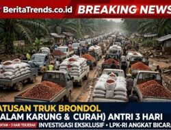Ratusan Truk Brondol Antre 3 Hari di Selutung Mandor, Petani Rugi dan Diduga Langgar Tata Niaga