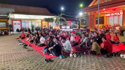 Nobar di Mapolres Blitar Kota, Ratusan Warga Pecah Euforia Saksikan Timnas Juara ASEAN Cup 2026 Lewat Adu Penalti
