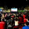 Ratusan Warga Magetan Lesehan di Pelataran Pasar Baru Nobar Final ASEAN Cup 2026 Dukung Timnas Indonesia