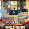 Polres Tulang Bawang Barat Bekuk Dua Pelaku Peredaran Rokok Ilegal, Ribuan Batang Barang Bukti Disita dari Mobil hingga Toko